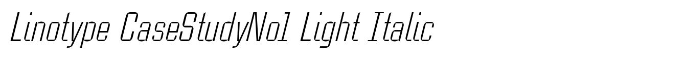 Linotype CaseStudyNo1 Light Italic